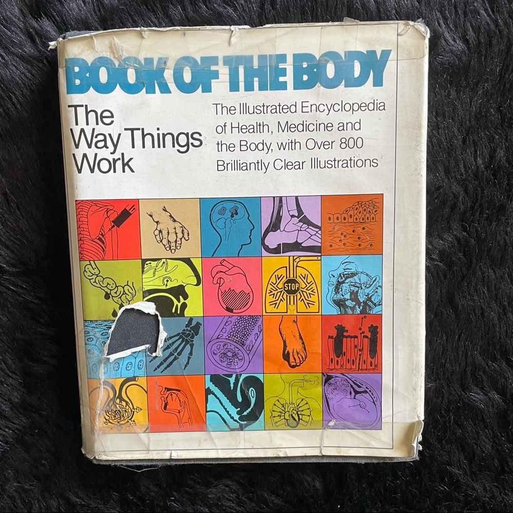 Vintage coffee table book medical The Book of the Body illustrates reference
